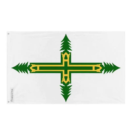 Drapeau mission polyester résistant avec œillets à gauche