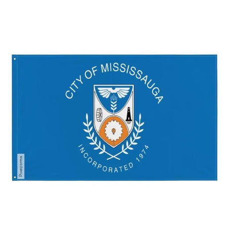 Drapeau mississauga polyester résistant œillets à gauche