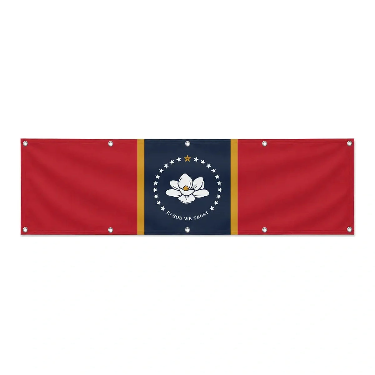 Drapeau du Mississippi grand format XL en polyester avec dix œillets