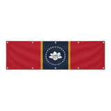 Drapeau du Mississippi grand format XL en polyester avec dix œillets