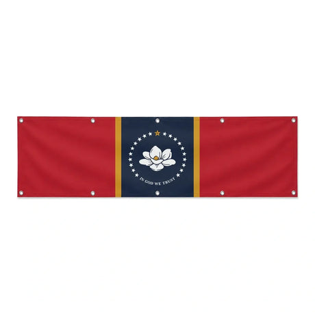 Drapeau du Mississippi grand format XL en polyester avec dix œillets