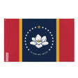 Drapeau mississippi polyester résistant avec œillets à gauche