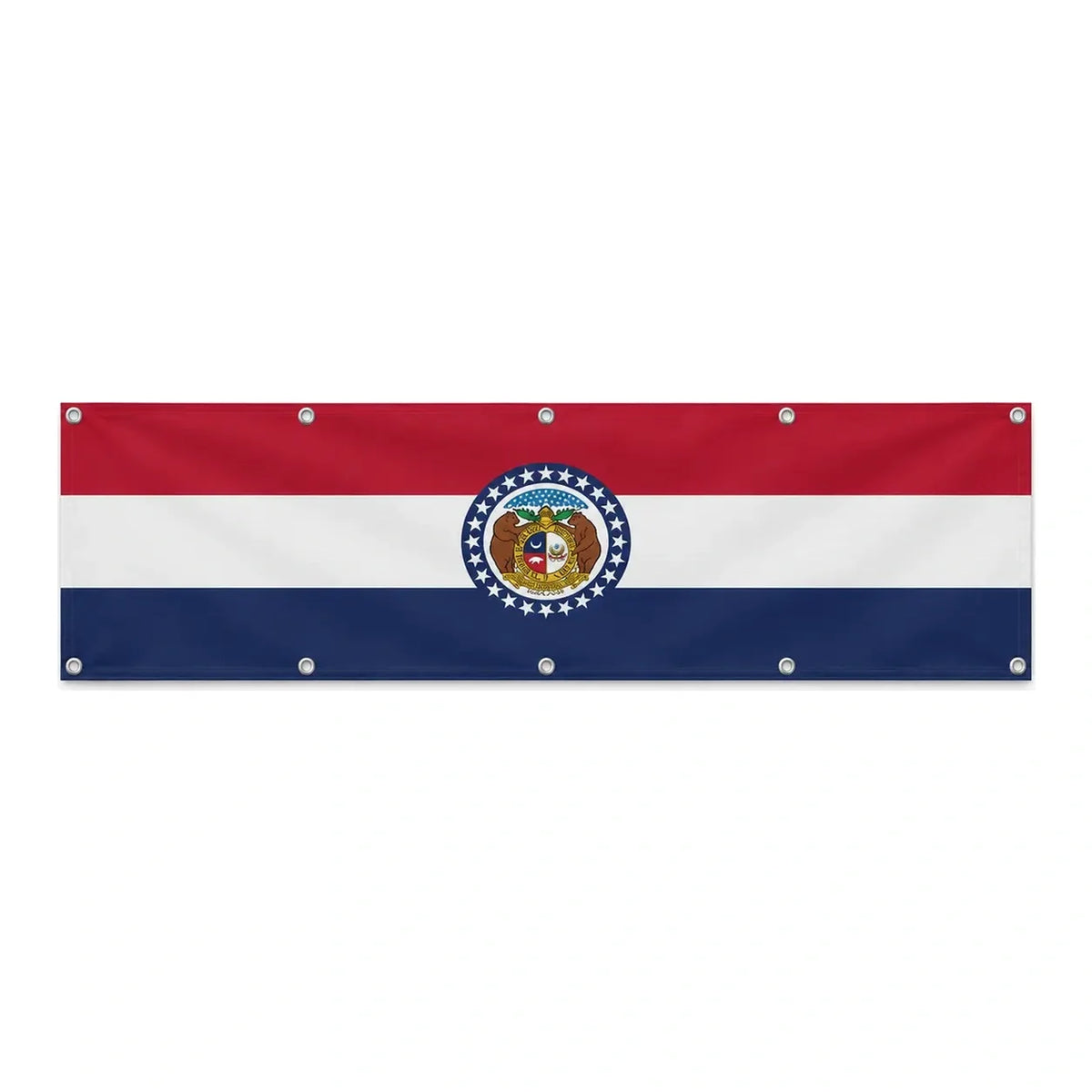 Drapeau du Missouri grand format XL en polyester avec dix œillets