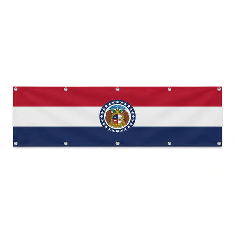 Drapeau du Missouri grand format XL en polyester avec dix œillets