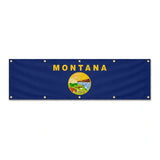 Drapeau du Montana grand format XL en polyester avec dix œillets