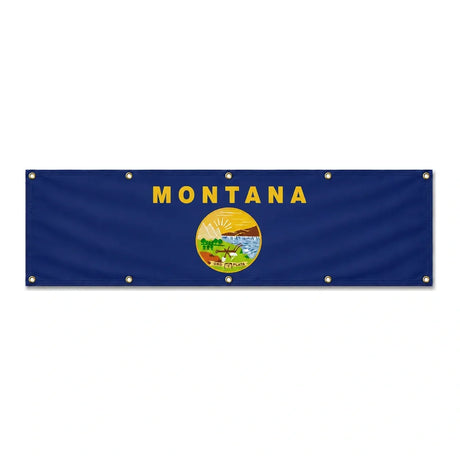 Drapeau du Montana grand format XL en polyester avec dix œillets