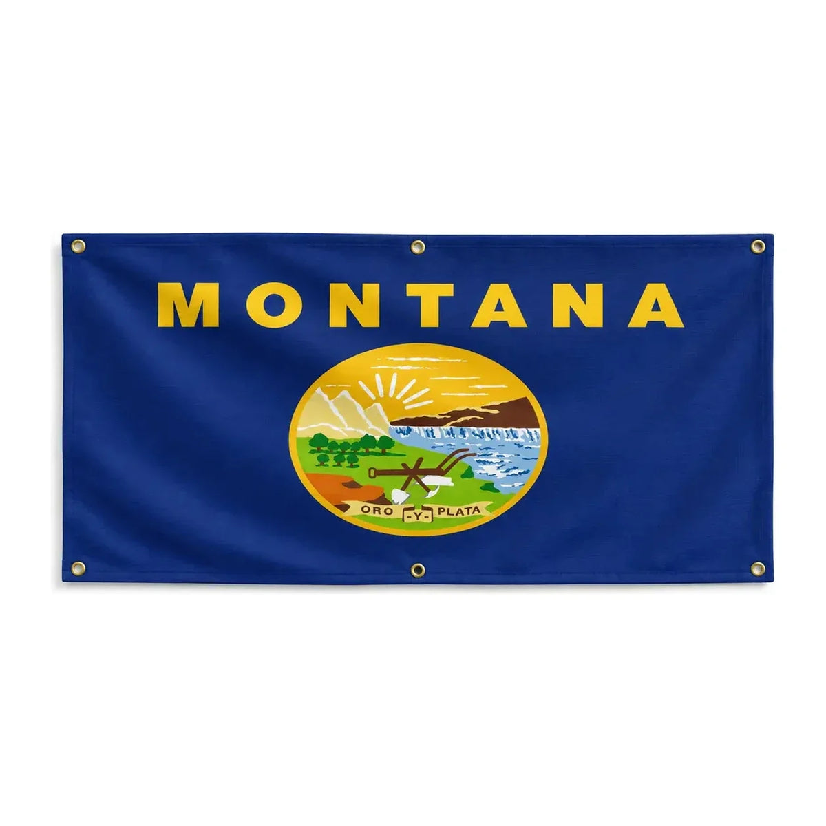 Drapeau montana polyester résistant aux intempéries 6 œillets
