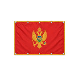 Drapeau du Monténégro format S en polyester avec dix œillets
