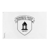 Drapeau montréal-ouest polyester résistant œillets à gauche