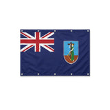 Drapeau de Montserrat format S en polyester avec dix œillets