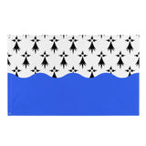 Drapeau morbihan polyester résistant avec œillets à gauche