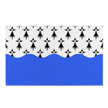 Drapeau morbihan polyester résistant avec œillets à gauche