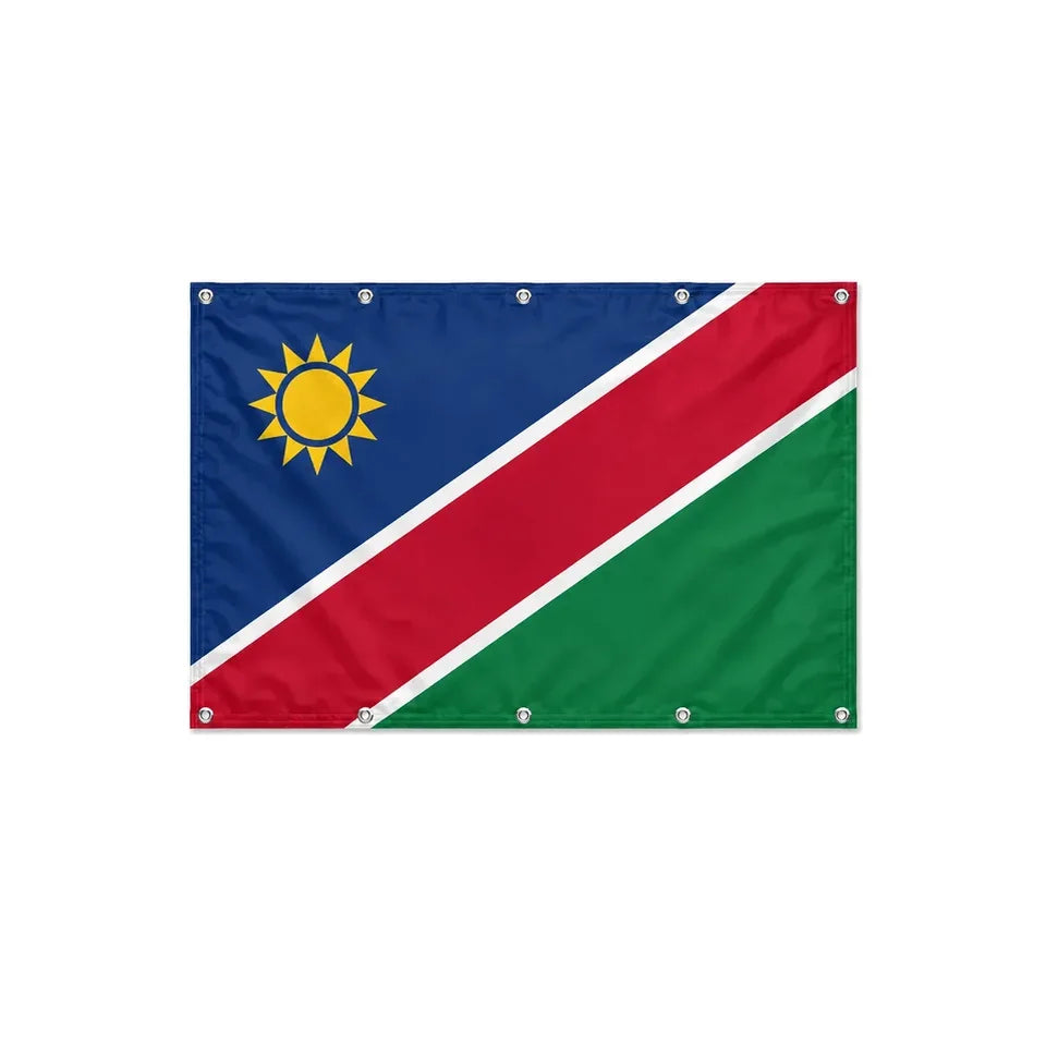 Drapeau de la Namibie format S en polyester avec dix œillets