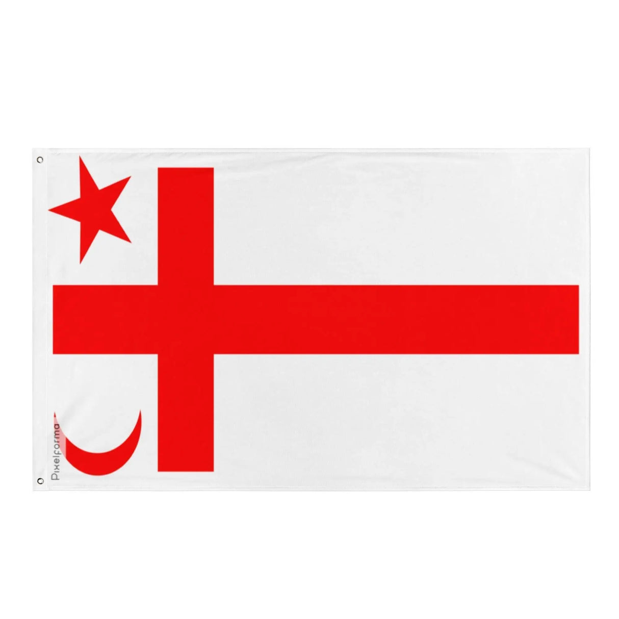 Drapeau nation micmac polyester résistant œillets à gauche