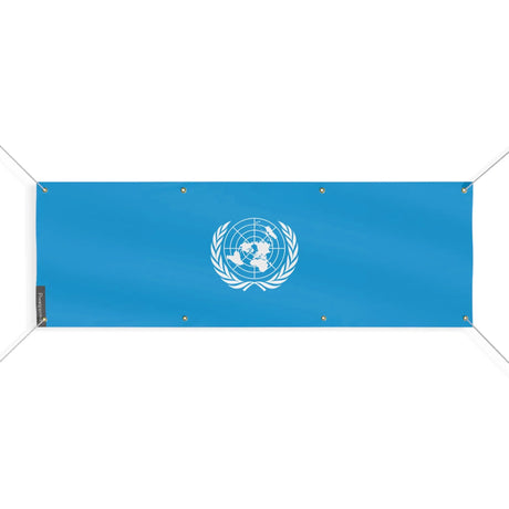 Drapeau nations unies polyester résistant aux intempéries