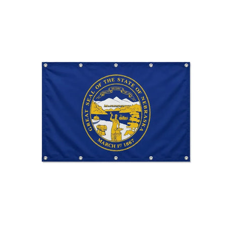 Drapeau du Nebraska format S en polyester avec dix œillets