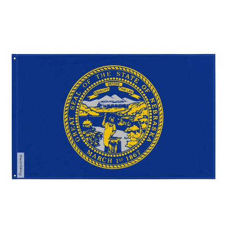 Drapeau nebraska polyester résistant avec œillets à gauche