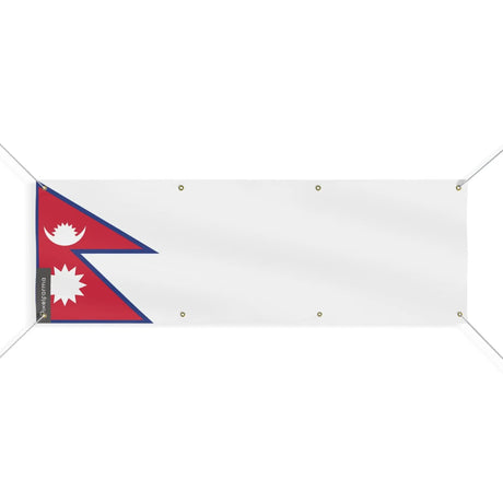 Drapeau népal polyester résistant extérieur œillets robustes