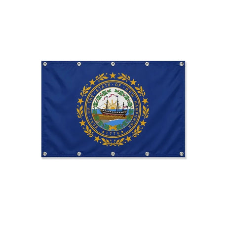 Drapeau du New Hampshire format S en polyester avec dix œillets