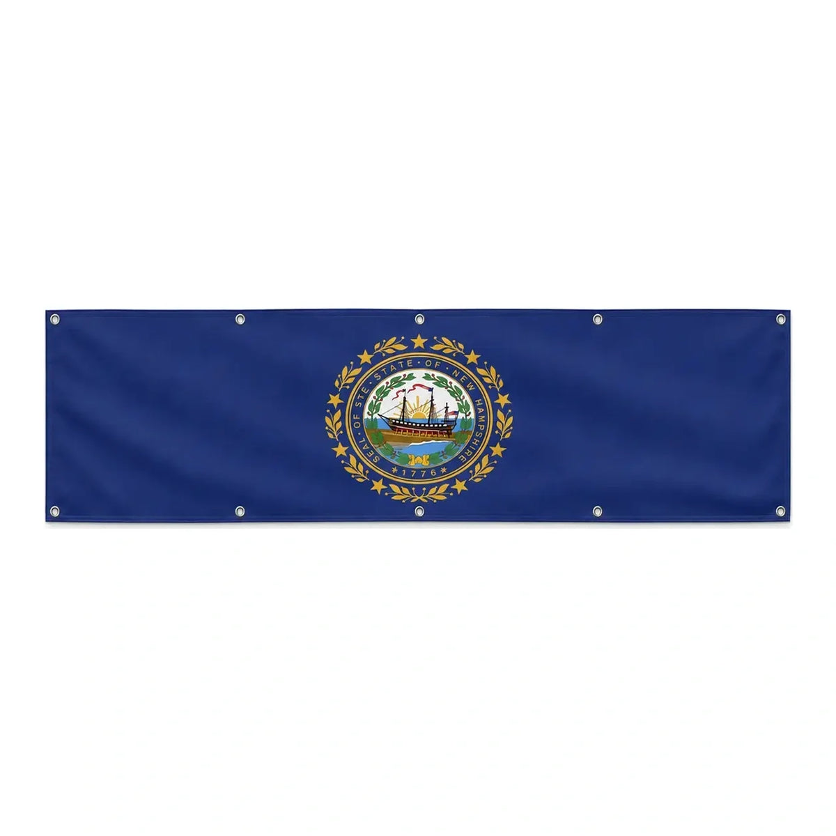 Drapeau du New Hampshire grand format XL en polyester avec dix œillets