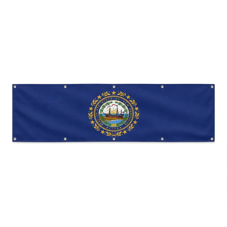 Drapeau du New Hampshire grand format XL en polyester avec dix œillets