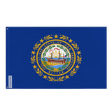 Drapeau new hampshire polyester résistant œillets à gauche