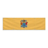 Drapeau du New Jersey grand format XL en polyester avec dix œillets