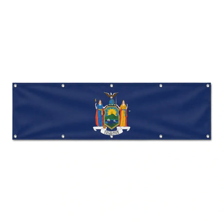 Drapeau de New York grand format XL en polyester avec dix œillets