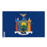 Drapeau new york polyester résistant œillets à gauche