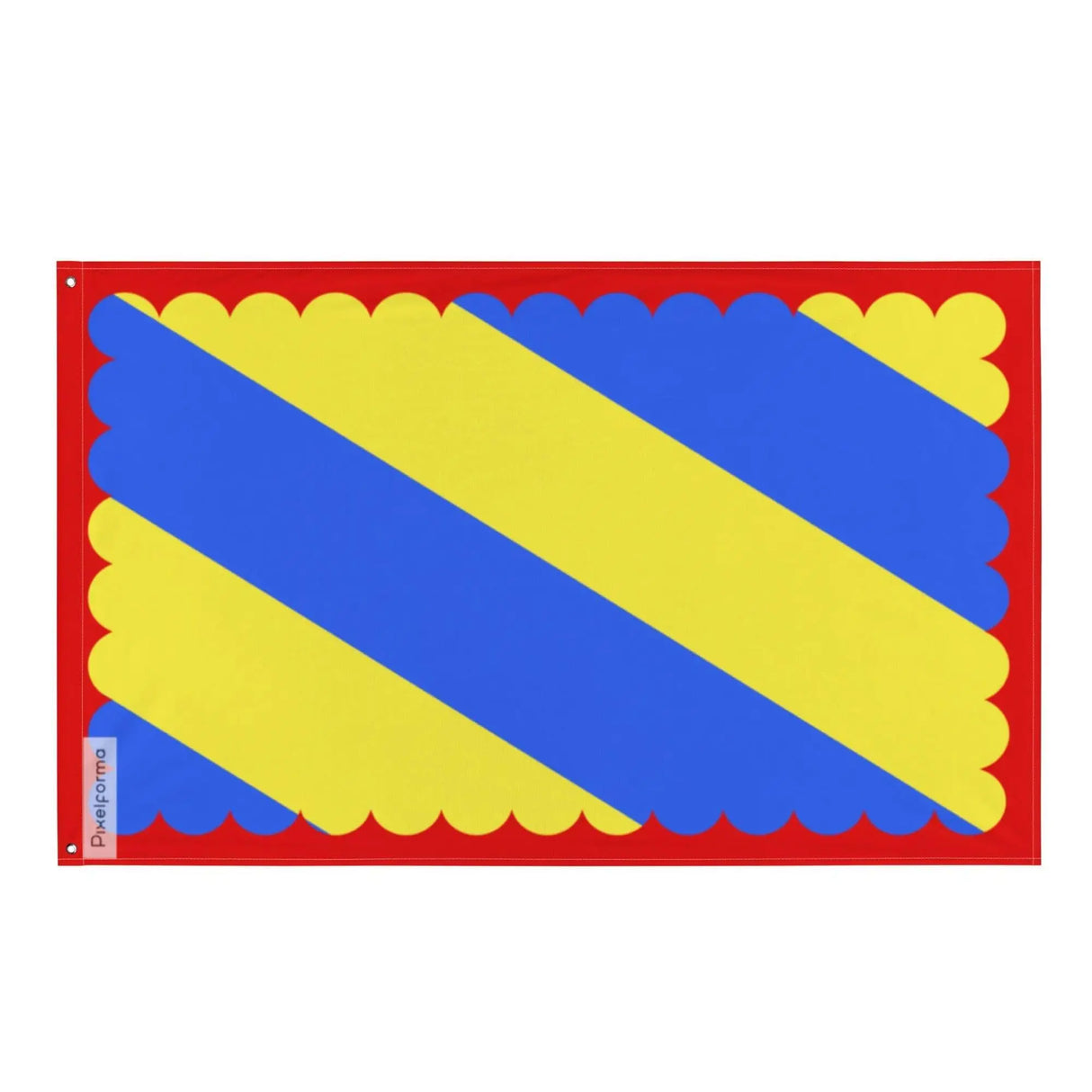 Drapeau nièvre polyester résistant avec œillets à gauche