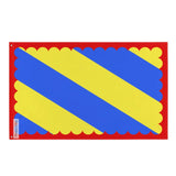 Drapeau nièvre polyester résistant avec œillets à gauche