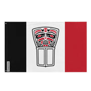 Drapeau nisga’a polyester résistant avec œillets à gauche