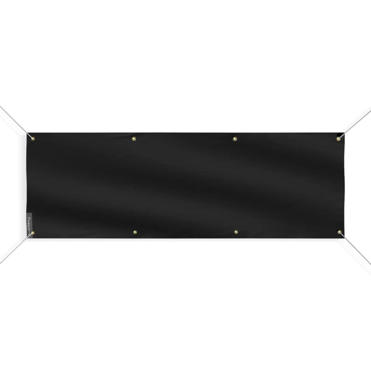 Drapeau noir polyester résistant usage extérieur intempéries