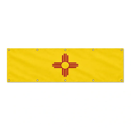 Drapeau du Nouveau-Mexique grand format XL en polyester avec dix œillets