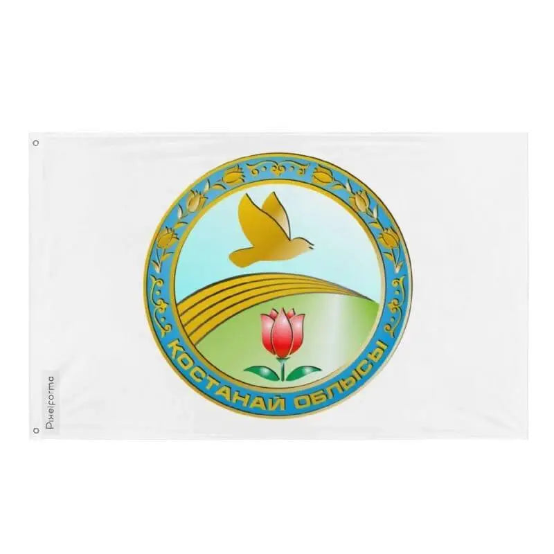 Drapeau oblys de kostanaï polyester avec œillets à gauche