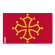 Drapeau occitanie polyester résistant double ourlet