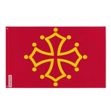 Drapeau occitanie polyester résistant double ourlet