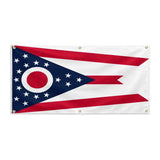 Drapeau ohio polyester résistant aux intempéries œillets