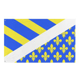 Drapeau oise polyester résistant double ourlet œillets à gauche