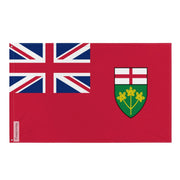 Drapeau ontario polyester résistant œillets à gauche