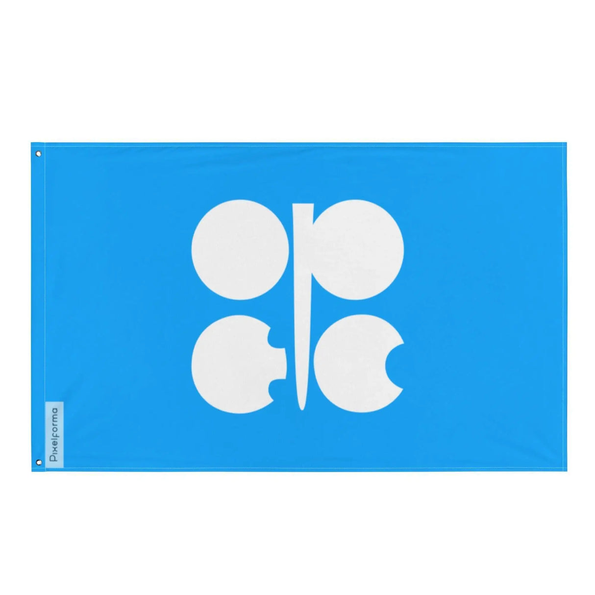 Drapeau opep polyester résistant avec œillets à gauche