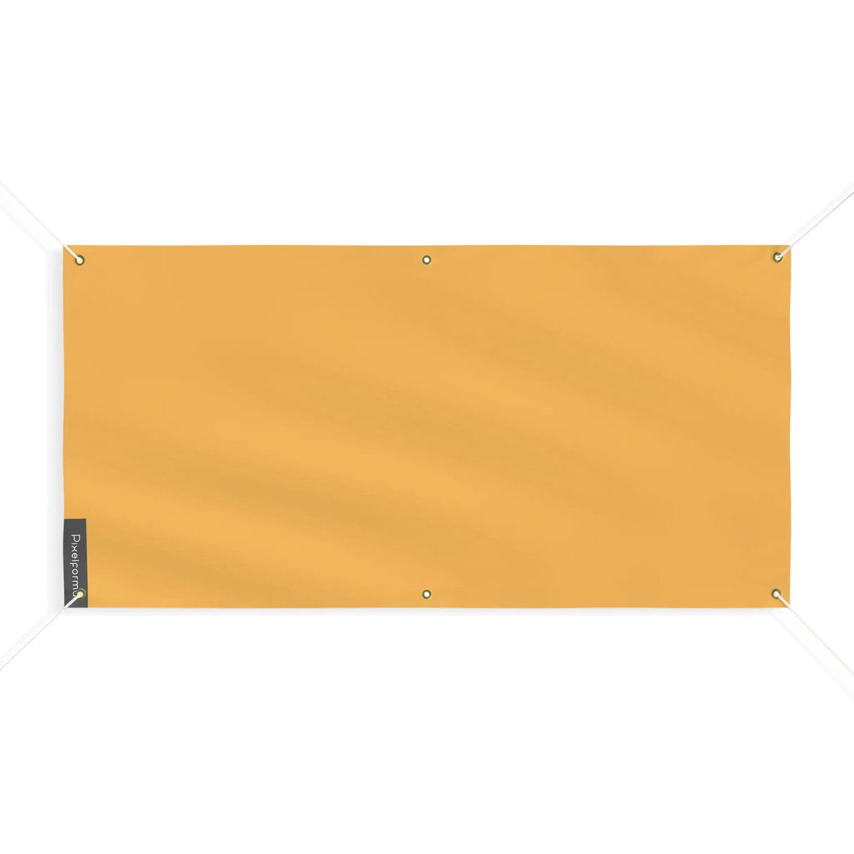 Drapeau orange clair en polyester résistant avec œillets