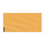 Drapeau orange clair en polyester résistant avec œillets