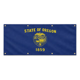 Drapeau oregon polyester résistant aux intempéries œillets