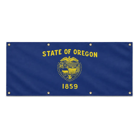 Drapeau oregon polyester résistant aux intempéries œillets