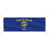 Drapeau oregon polyester résistant aux intempéries œillets