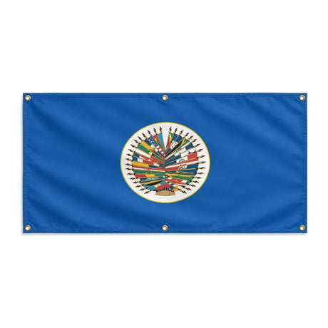 Drapeau organisation états américains polyester œillets robustes