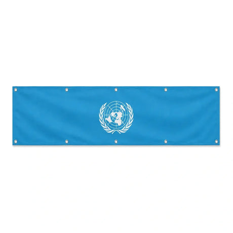 Drapeau de l'Organisation des Nations unies grand format XL en polyester avec dix œillets
