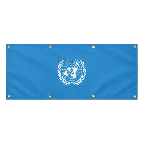 Drapeau nations unies polyester résistant aux intempéries