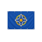 Drapeau de l'Organisation du traité de sécurité collective format S en polyester avec dix œillets